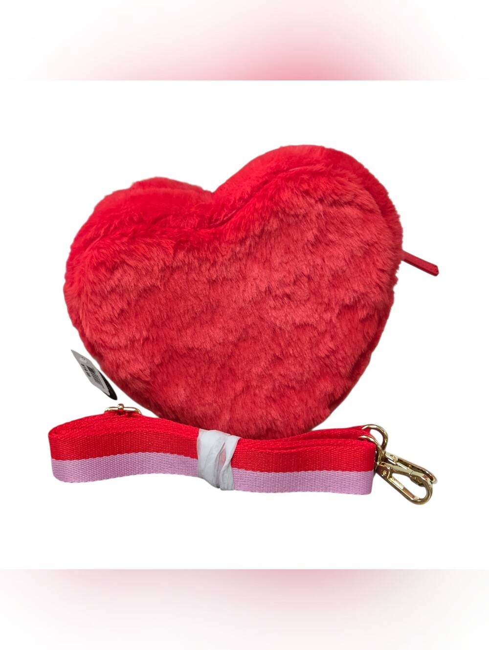 Bath & Body Works Emily in Paris Fuzzy Heart Crossbody Bag Purse Red Pink NWT!